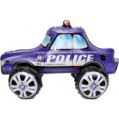 Шар (24''/61 см) Ходячая Фигура, Полицейская машина, Синий, 1 шт. в упак. 