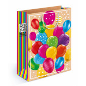 Пакет подарочный, Разноцветные шарики, Крафт, 31*22*10 см, 1 шт.