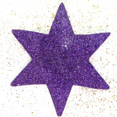 Фигура из пенопласта Звезда, Фиолетовый, Металлик, 10 см, с блестками, 1 шт.