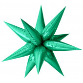 Шар (26''/66 см) Звезда, 3D Составная, Зеленый, 1 шт. в упак. 