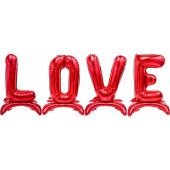 Набор шаров-букв (32''/81 см) LOVE, на подставке, Красный, 1 шт. в упак. 
