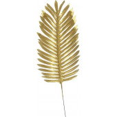 Листья искусственные Папоротник, Золото, Металлик, 26*61 см, 10 шт.
