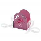 Декоративный ящик Роза и жемчужины, Розовый, 10*10*12 см, 1 шт.
