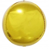 Шар (15''/38 см) Мини-сфера 3d, Золото, 1 шт. 