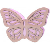 Декоративный ящик Сверкающая бабочка, Лиловый, с блестками, 27*19*13 см, 1 шт.