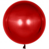 Шар (18''/46 см) Сфера 3D, Deco Bubble, Красный, Глянец, 10 шт. 