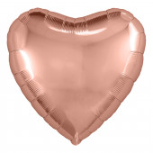 Набор шаров с клапаном (9''/23 см) Мини-сердце, Розовое Золото, 5 шт. в упак. 