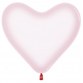 Сердце (12''/30 см) Макарунс, Хрустально-розовый (309), кристалл, 50 шт.