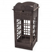 Декоративный ящик для вина, Telephone, Черный, 14*27*13 см, 1 шт.