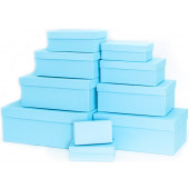 Набор коробок Голубая бирюза, 30*20*13 см, 10 шт.