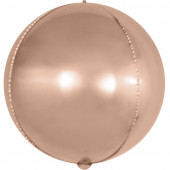 Шар (20''/51 см) Сфера 3D, Розовое Золото, 1 шт. 