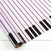 Упаковочная матовая пленка (0,58*10 м) Пианино, Сиреневый, 1 шт.
