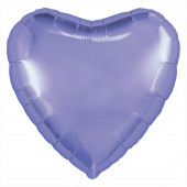 Шар (19''/48 см) Сердце, Пастельный фиолетовый, 1 шт. 