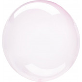 Шар (18''/46 см) Сфера 3D, Deco Bubble, Розовый, Кристалл, 1 шт. 