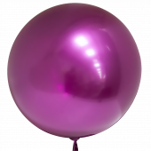 Шар (18''/46 см) Сфера 3D, Deco Bubble, Фуше, Хром, 1 шт. 