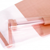 Упаковочная пленка (0,7*7,3 м) Прозрачное окно, Розовая малина, 1 шт.