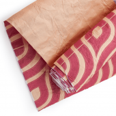 Упаковочная жатая бумага (0,7*5 м) Ламарея, Персиковый/Бордовый, 1 шт.