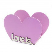Декоративный ящик Сердце, Love is, Розовый, 22*25 см, 1 шт.