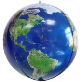 Шар (22''/56 см) Сфера 3D, Планета Земля, 1 шт. 
