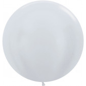 Шар (24''/61 см) Белый (405), перламутр, 3 шт.