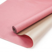 Упаковочная бумага, Крафт 50гр (0,7*10 м) Розовый/Золото, 1 шт.
