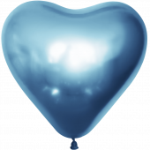 Сердце (12''/30 см) Голубой (504), хром, 25 шт.