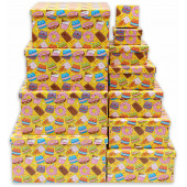 Набор коробок Сладости, Желтый, 25*25*13 см, 11 шт.
