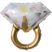Шар (27''/69 см) Фигура, Кольцо с бриллиантом, Золото, 1 шт. 
