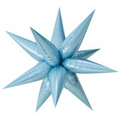 Шар (40''/102 см) Звезда, 3D Составная, Голубой, 1 шт. в упак. 