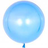 Шар (18''/46 см) Сфера 3D, Deco Bubble, Голубой, Кристалл, 10 шт. 