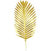 Листья искусственные Папоротник, Золото, Металлик, 17*46 см, 10 шт.