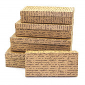 Набор коробок Рукопись, Крафт, 30*18*7 см, 5 шт.