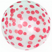 Шар (18''/46 см) Сфера 3D, Deco Bubble, Розовое конфетти, Прозрачный, Кристалл, 1 шт. 