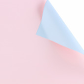 Упаковочная матовая пленка (0,6*10 м) Голубой/Розовый, 1 шт.