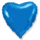 Шар (4''/10 см) Микро-сердце, Синий, 1 шт. 