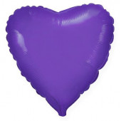 Шар (32''/81 см) Сердце, Фиолетовый, 1 шт. 