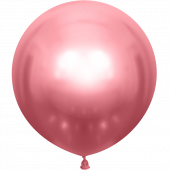 Шар (24''/61 см) Розовый (508), хром, 3 шт.