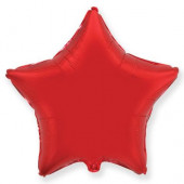 Шар (18''/46 см) Звезда, Красный, 1 шт. 