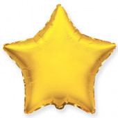 Шар (32''/81 см) Звезда, Золото, 1 шт. 