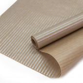 Упаковочная бумага, Крафт 40гр (0,6*10 м) Полоски, Серебро, 1 шт.