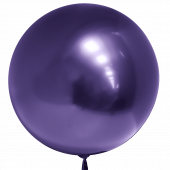 Шар (18''/46 см) Сфера 3D, Deco Bubble, Фиолетовый, Хром, 1 шт. 