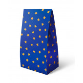 Коробка складная Золотые звезды, Синий, 9*18*6 см, 1 шт.