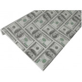 Упаковочная бумага, Крафт 50гр (0,7*10 м) Доллары, 1 шт.
