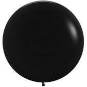 Шар (24''/61 см) Черный (080), пастель, 3 шт.