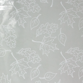 Упаковочная пленка 40мкм (0,7*7,5 м) Листья, Белый, 1 шт.