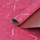 Упаковочная матовая пленка (0,6*10 м) Перья, Розовая долина, 1 шт.