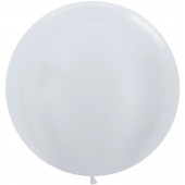 Шар (36''/91 см) Белый (405), перламутр, 2 шт.