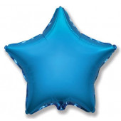 Шар (4''/10 см) Микро-звезда, Синий, 1 шт. 