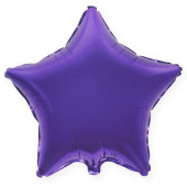 Шар (32''/81 см) Звезда, Фиолетовый, 1 шт. 