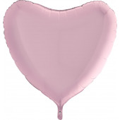 Шар (36''/91 см) Сердце, Розовый, 1 шт. 